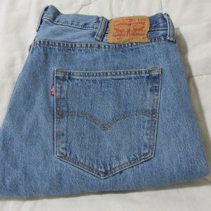Levi's Original Fit Jeans 501 Button Fly 42X32 Blue